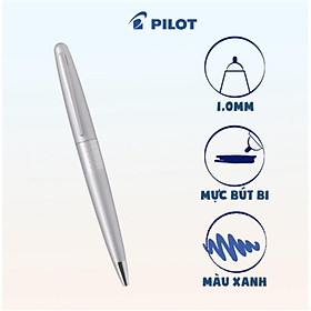 Bút ký Pilot Mr1 mực xanh (Thân Silver) BP-MR1-M-SID-L