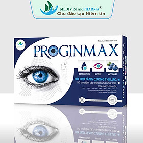 Viên Uống Bổ Mắt Proginmax Medivistar Pharma, Cho Người Nhức Mắt, Mỏi Mắt, Khô Mắt, Hộp 30 viên