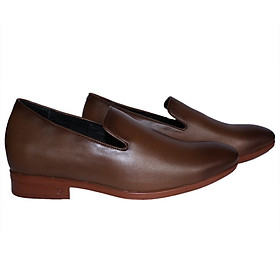 Giày tăng chiều cao Huy Hoàng da bò màu nâu đỏ HT7554