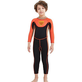 Boy's Wetsuit 2.5Mm Neoprene One-Piece Long-Sleeved Snorkeling Surfing Diving Jellyfish Suit
