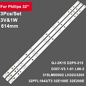 3 Tivi LED Đèn Nền Cho Philips 32 ''GJ-2K15 D2P5-315 D307-V3.1-01 L68-2 315LM00002 LH32U3200 32PFL1643/T3 32E100E 32E200E