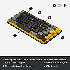 Mua Bàn phím không dây Logitech Pop Keys-Hàng chính hãng