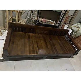 Mua Giường ghế gấp gỗ keo màu óc chó