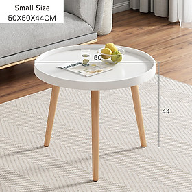 Mua Bàn café hình tròn chân gỗ cách điệu ECOFURNIX BG2121