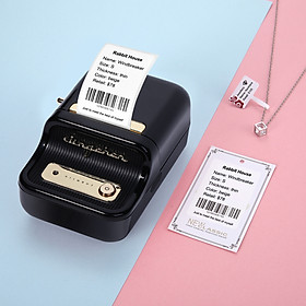 Label Printer Portable Wireless BT Thermal Label Maker Sticker Printer with RFID Recognition Great for Supermarket