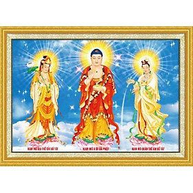 Mua Tranh thêu chữ thập Tam Thế Phật 88935 (100x74cm) chưa thêu