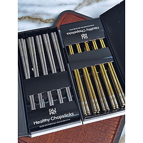 Mua BỘ 10 ĐÔI ĐŨA INOX 316 HOA VĂN CHỐNG TRƠN GUME hàng chính hãng