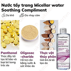 Tẩy Trang Compliment 400ml Dành Cho Da Dầu, Nhạy Cảm & Mọi Loại Da