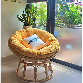 Mua Ghế papasan size 1m ( nệm nhung cao cấp vàng)