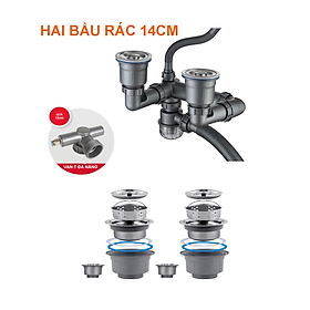 Mua Xiphong chậu rửa bát LOẠI 1  ống thoát siêu to  dày  thoát nước nhanh  ngăn mùi tốt  dùng cho chậu inox 2 ngăn