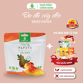 Đu đủ sấy dẻo thượng hạng Nonglamfood túi 50g | Quà tặng healthy cao cấp cho người thân, bạn bè