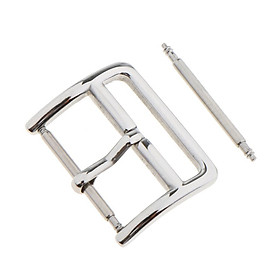 2-7pack Stainless Steel Polished Buckle Pin Part for Watch Strap Band Silver
