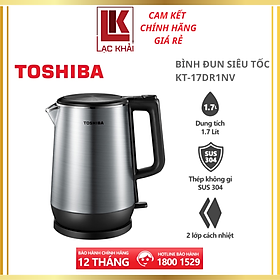 Mua Bình đun siêu tốc Toshiba KT-17DR1NV - 1.7L - Inox 304 - Hàng chính hãng  bảo hành 12 tháng  chất lượng Nhật Bản