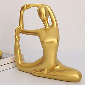 Yoga Statue Figurine Home Office Decor Modern Bookcase Ornament