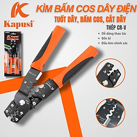 Kìm Bấm Cos Kapusi K-9110 – Dụng Cụ Tuốt Dây, Bấm Cos, Cắt Dây Tiện Lợi