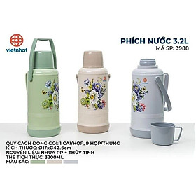 Mua PHÍCH BÌNH ĐỰNG NƯỚC SÔI NƯỚC NÓNG 24H - 48H PHÍCH RUỘT THỦY TINH CAO CẤP High Quality glass MH 3988/39986-1