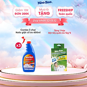 Combo 03 Chai Nước Giặt Cổ Áo Mao Bao 600ml