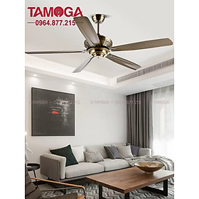 Mua Quạt trần lá sắt không đèn TAMOGA 4510 động cơ 6 số + Tặng kèm điều khiển từ xa Hàng chính hãng
