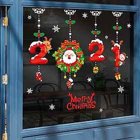 Decal trang trí noel- dây treo chữ 2021-QR209063