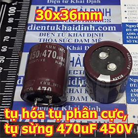 Mua 1 cái tụ hóa tụ phân cực  tụ sừng 470uF 450V 30x50mm 30x60mm phi 30mm cao 36mm 50/60mm kde1833