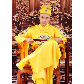 Trang Phục Vua Chúa Hoàng Thượng Hoàng Đế Bộ Quần Áo Vua Chúa Long Bào Hoàng Bào Thêu Hình Rồng Đẹp Mắt