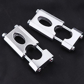 2x CNC Handlebar Riser Mounting Clamp Adapter for 110cc 125cc, Silver