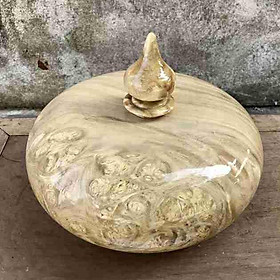 Mua Chum Phú Quý Gỗ Nu Nghiến Đường Kính 24.5 Cao 12 Cả Núm 19 (cm)