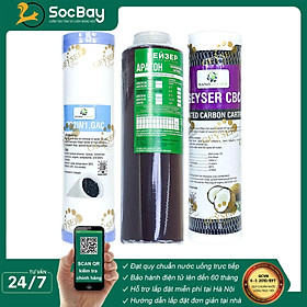 Mua Combo 3 lõi lọc nước 123 dùng cho máy Ecotar 2  Lõi PP.2IN1.GAC  Aragon  CBC - Hàng Chính Hãng