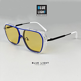 Kính Râm, Kính Mát Nam Nữ Mắt Vuông To Màu Vàng, Đen, Trắng Cá Tính Hàn Quốc - BLUE LIGHT SHOP - Vàng