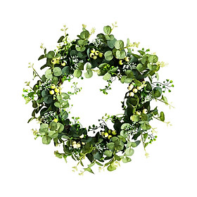 Green Leaf Wreath Hanging Floral Romantic for Front Doors Shop Windows