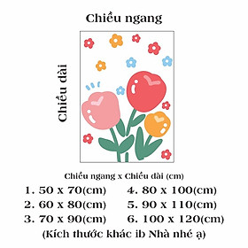 Mua Hình dán Hoa tulip trang trí gương  kính cửa hàng cute 1