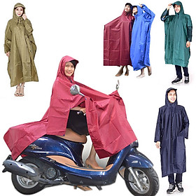 Áo mưa vải dù xẻ tà cánh dơi dài 1m4 chống thấm cao cấp