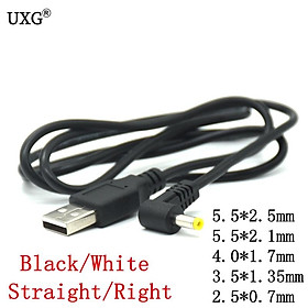 USB 2.0 Type A TO 5.5*2.5mm 2.1mm 4.0*1.7mm 3.5*1.35mm 2.5*0.7mm DC Plug Power Plug with Connector Cable 5v Charging Connector Cable length: DC5525-Right