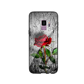 Ốp Lưng Kính Cường Lực cho điện thoại Samsung Galaxy S9 - Rose 09