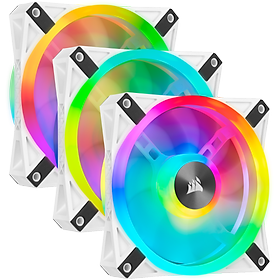 Mua Bộ 3 quạt máy tính 120mm Corsair  QL120 WHITE RGB LED kèm Node Core - Hàng Chính Hãng