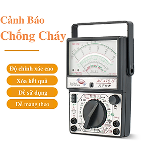 Đồng Hồ Kim Vạn Năng ABG MF47C Kỹ Thuật Số Máy Kiểm Tra Điện Áp Dòng Điện Trở Màn Hình Analog Đồng Hồ Vạn Năng Dụng Cụ Điện Dc/Ac (Không bao gồm pin)