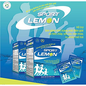 ORESOL LEMON VỊ CHANH TƯƠI - BỘT PHA NƯỚC UỐNG VÀ BÙ CHẤT ĐIỆN GIẢI SPORT LEMON VỊ CHANH – 1 HỘP 5 GÓI – MỖI GÓI PHA 500ML NƯỚC (NGON HƠN KHI UỐNG LẠNH)
