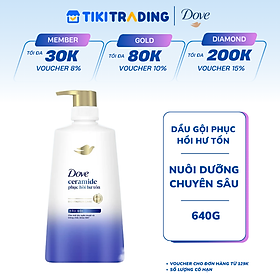 Dầu Gội Dove Hỗ Trợ Phục Hồi Tóc Hư Tổn 640g