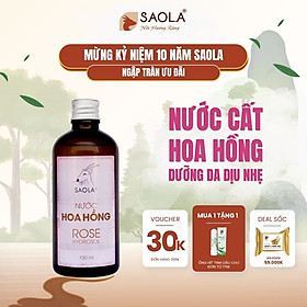 Nước hoa hồng thương hiệu Sao la (100ml): Dưỡng ẩm, làm se khít lỗ chân lông, làm mịn và ngăn ngừa lão hóa da, làm sạch da, 100% thuần chay, từ tự nhiên, an toàn, lành tính - Hàng Chính Hãng