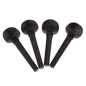 4x Violin Fiddle Tuning Pegs Ebony Wood for Violinist Musical Gift