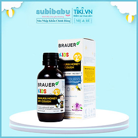 Siro Brauer Manuka Honey Dry Cough giảm ho khan và đau rát họng ở trẻ em