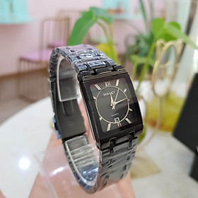 Đồng hồ nữ Halei mặt vuông dây thép đúc chống nước chống xước tuyệt đối có lịch chính hãng Tony Watch 68