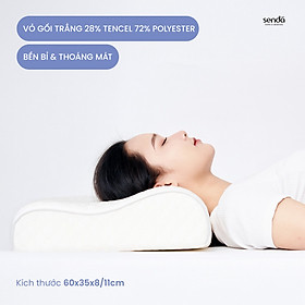 Gối cao su non chống đau mỏi cổ vai gáy Sen Đá Home Bedding, ruột gối ngủ công thái học Memory Foam người lớn cao cấp