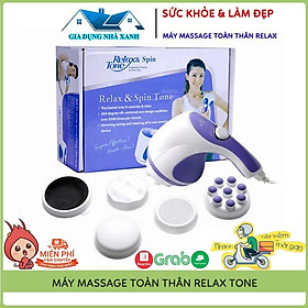 Máy Massage Cầm Tay Trị Liệu Relax & Spin Tone, Giúp Trị Liệu Đau Mỏi Vai Gáy, Tan Mỡ Bụng, Thư Giãn Mệt Mỏi Change GDTM