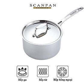 Nồi/quánh inox từ cao cấp Scanpan Fusion 14cm 74231400, thiết kế đúc liền 5 lớp, hàng chính hãng