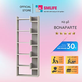 Kệ sách gỗ hiện đại SMLIFE Bonaparte  | Gỗ MDF dày 17mm chống ẩm | D60xR23xC160cm - Màu