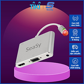 Mua Cáp Chuyển Đổi Iphone/Ipad/Ipod Ra HDMI / VGA / USB /Lighting SeaSy  Chuyển Đổi Lighting Ra HDMI Full HD  Cổng VGA Full HD  Cổng USB  Cổng Sạc Lighting  Cổng Audio  Hình Ảnh Độ Nét Cao  Chất Liệu Nhôm Cao Cấp  Dùng Cho Iphone  Ipad  Ipod – Hàng Chính Hãng
