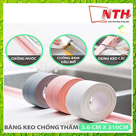 Mua Băng keo dán chống thấm bồn rửa chén  nhà bếp  nhà vệ sinh (3 mét 1 cuộn)