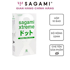 Bao cao su Sagami White box - Có gai - Hộp 10 chiếc