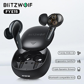 [Triple Dynamic] Blitzwolf BW-Fye15 TWS Bluetooth Tarphone Hifi Stereo Bass Low Low Latency HD Gọi Smart Touch Waterproof Tai nghe Tai nghe: FYE15